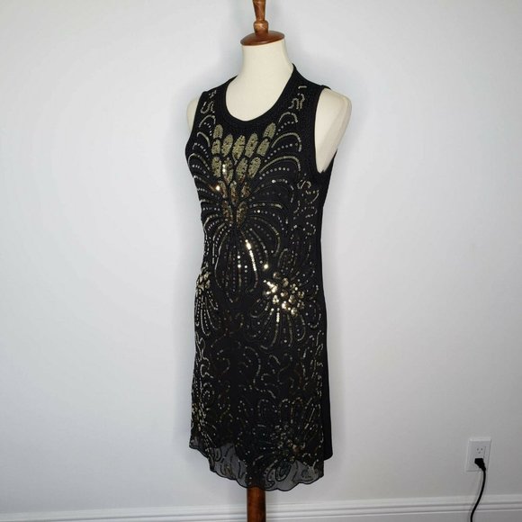 Michelle Lynn Black Sequin Front Dress - Picture 6 of 10